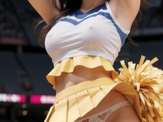 Japanese Cheerleaders' Skirt Showdown: Cute Panties Exposed!