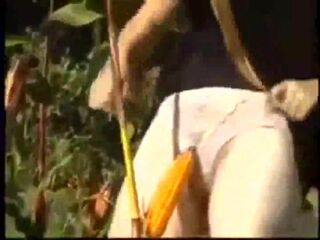 Japanese Farm Girl Gets Dirty in the Cornfield - Pussy Playtime
