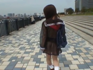 Japanese Student Mikan Loves to Tease Guys on Her Walk